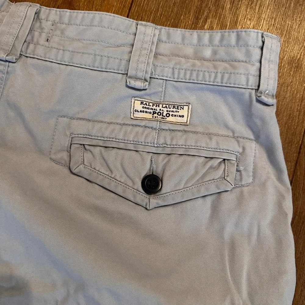Polo Ralph Lauren Mens Cargo Shorts Size 36 Grey Classic Polo Chino Cotton 100%